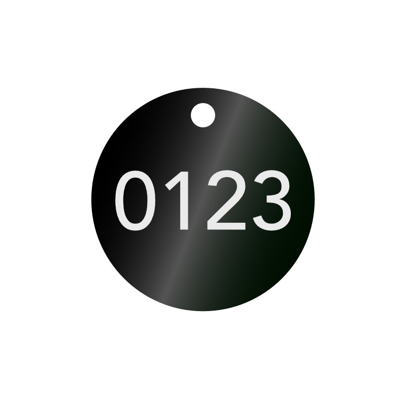 Baummarken, Baumplaketten, ø 30 mm, Stärke 1 mm, Aluminium eloxiert, Laserbeschriftung Baummarken, Baumplaketten, ø 30 mm, Stärke 1 mm, Aluminium eloxiert, Laserbeschriftung