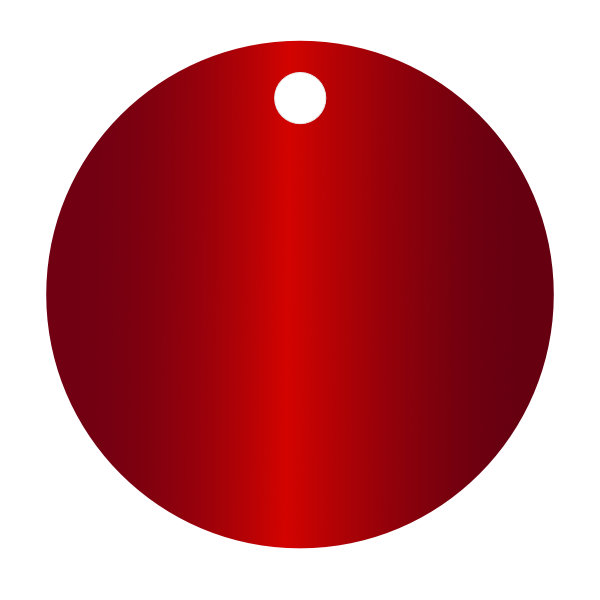 Ronde ø 35 mm, Stärke 1 mm, Schlüsselanhänger, Werkzeugmarken, Aluminium, farbig eloxiert, blanko