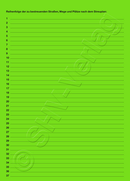 Streubuch für den Straßen-Winterdienst A4 2